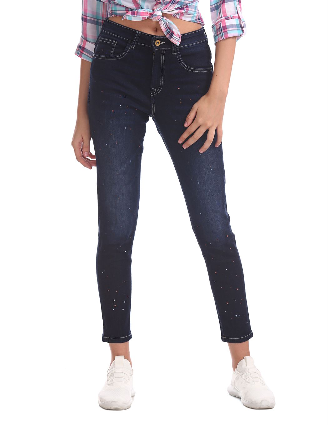 U.S. Polo Assn. Women Dark Blue Casual Wear Jeans